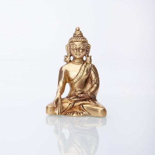 Brass Buddha statuette - 8cm