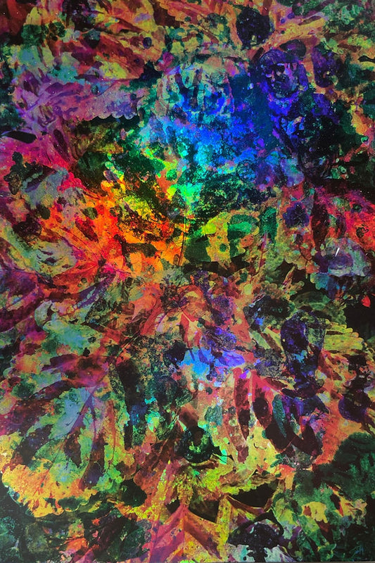 Maya Rochat holographic A5 greeting card - Magic Jungle