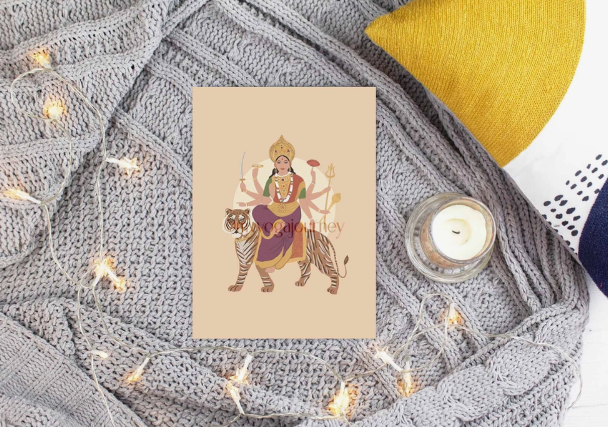 Glossy card "Durga" 13 x 18 cm