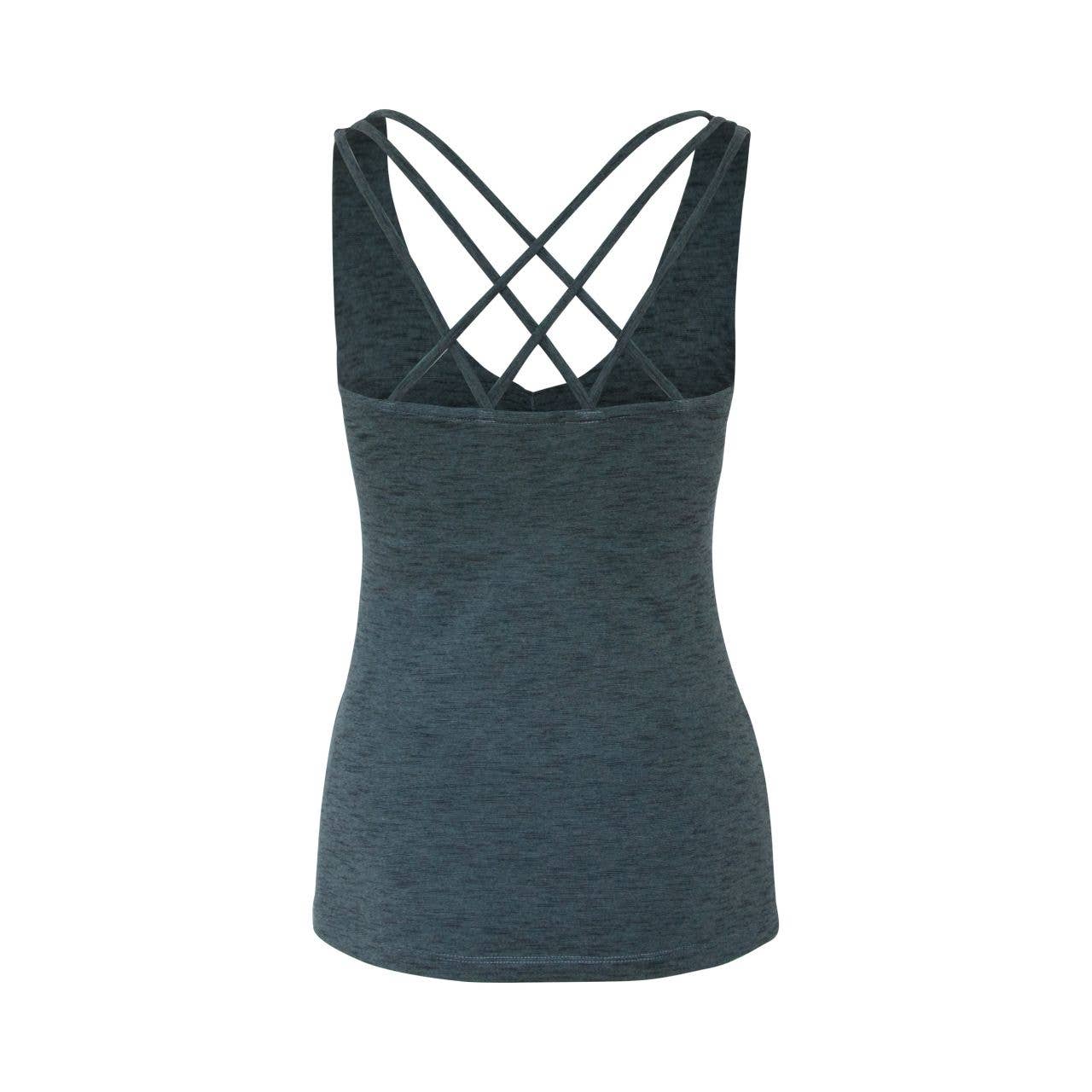 Débardeur en coton biologique Nuri Pin noir chiné
