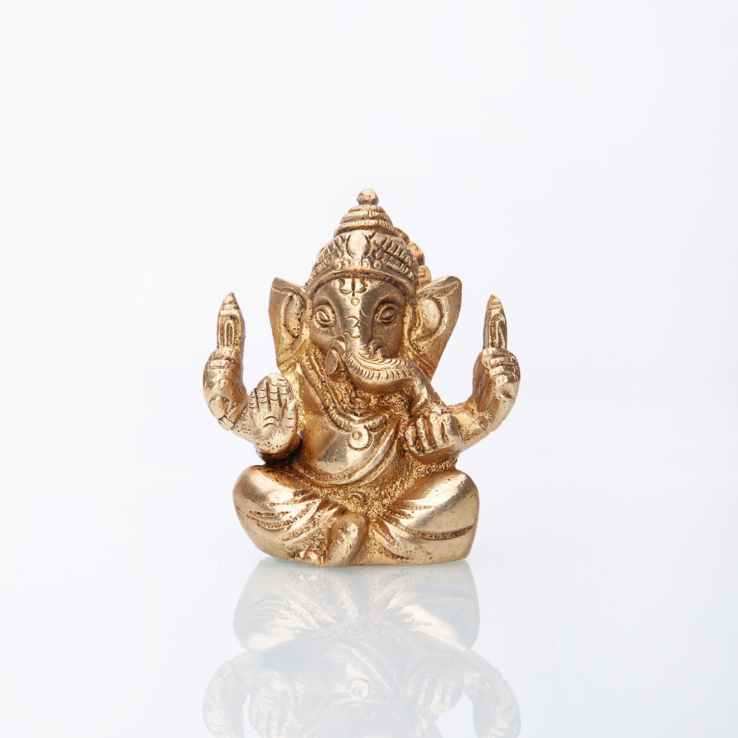 Brass Ganesh statuette - 7cm