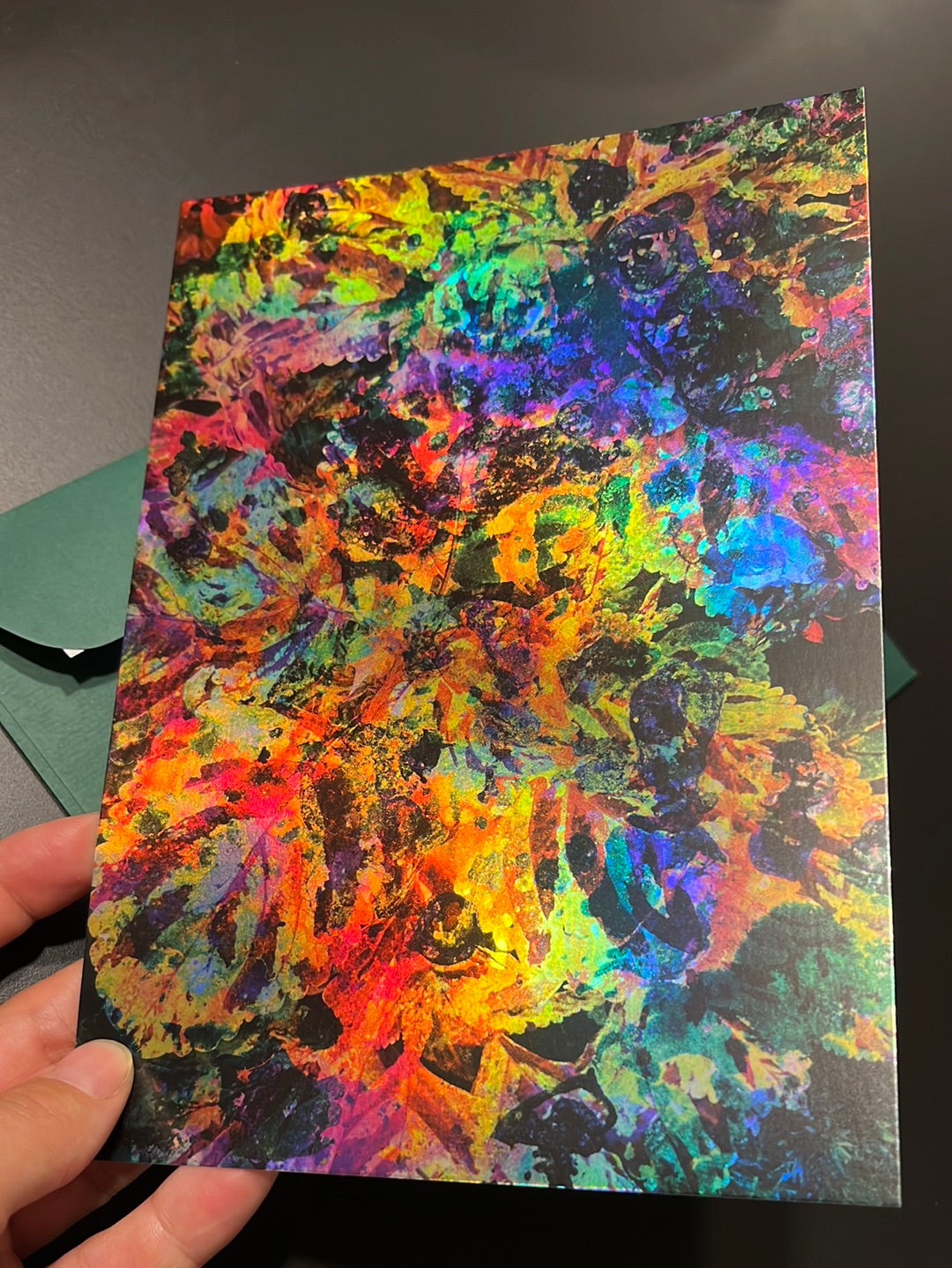 Maya Rochat holographic A5 greeting card - Magic Jungle