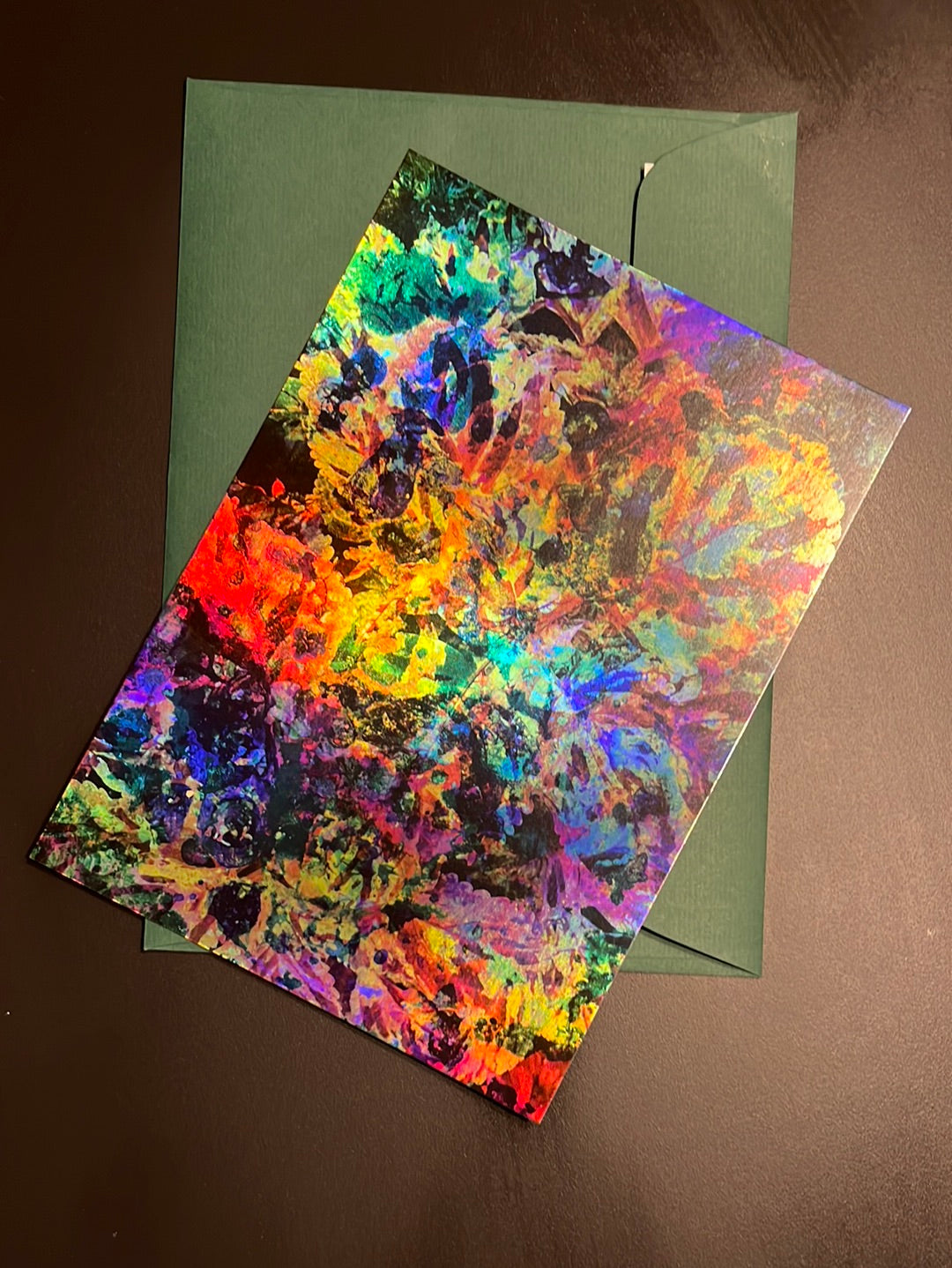 Maya Rochat holographic A5 greeting card - Magic Jungle