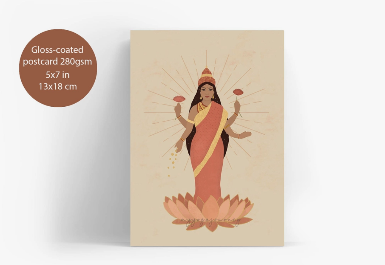 Glossy card "Lakshmi" 13 x 18 cm