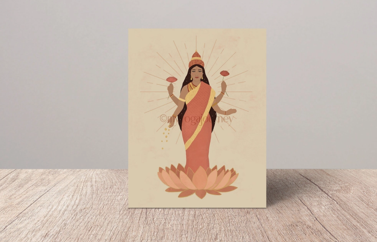 Glossy card "Lakshmi" 13 x 18 cm