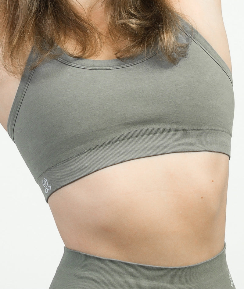 Brassière en coton LONI Vétiver