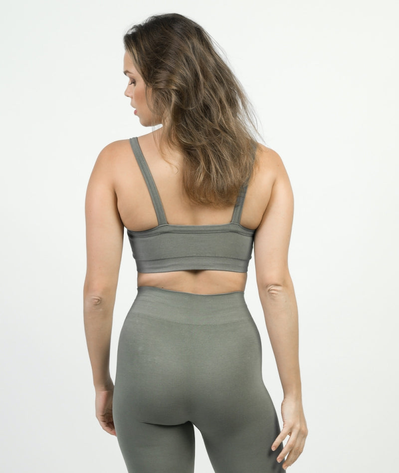 Brassière en coton LONI Vétiver