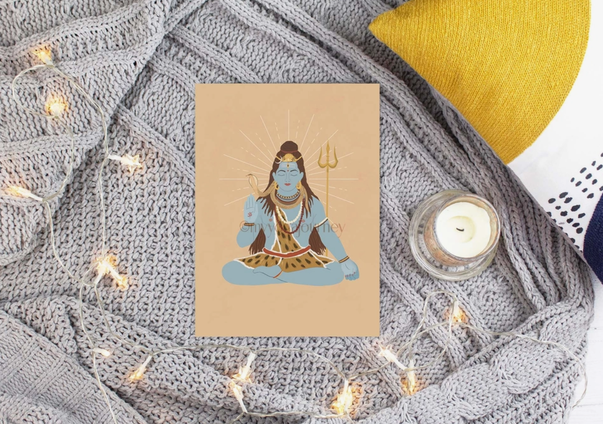 Glanzkarte „Shiva“ 13 x 18 cm