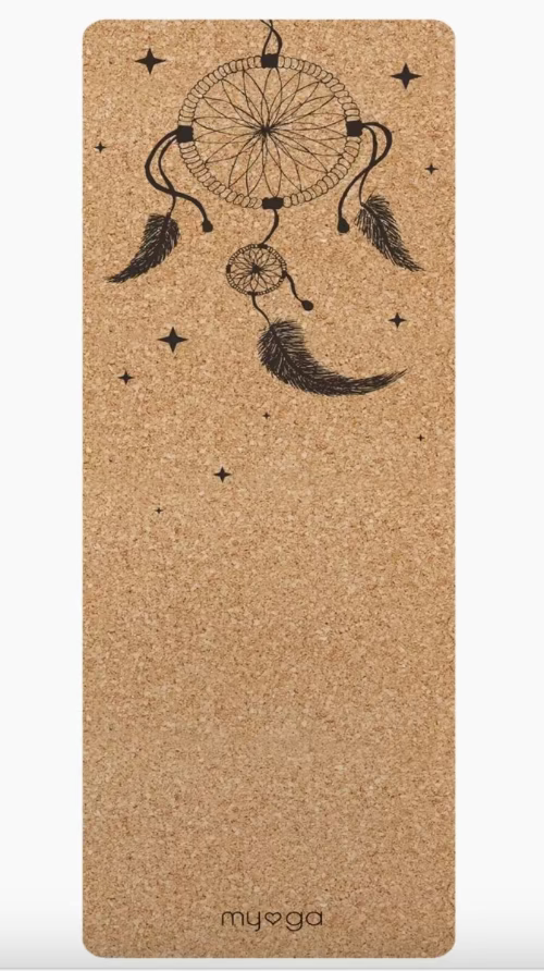 "Neutral" cork and rubber yoga mat