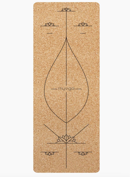"Neutral" cork and rubber yoga mat