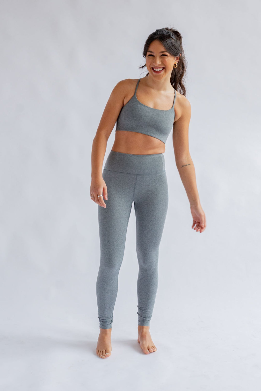 Girlfriend Collective Float High Rise Leggings - Heather Gravel