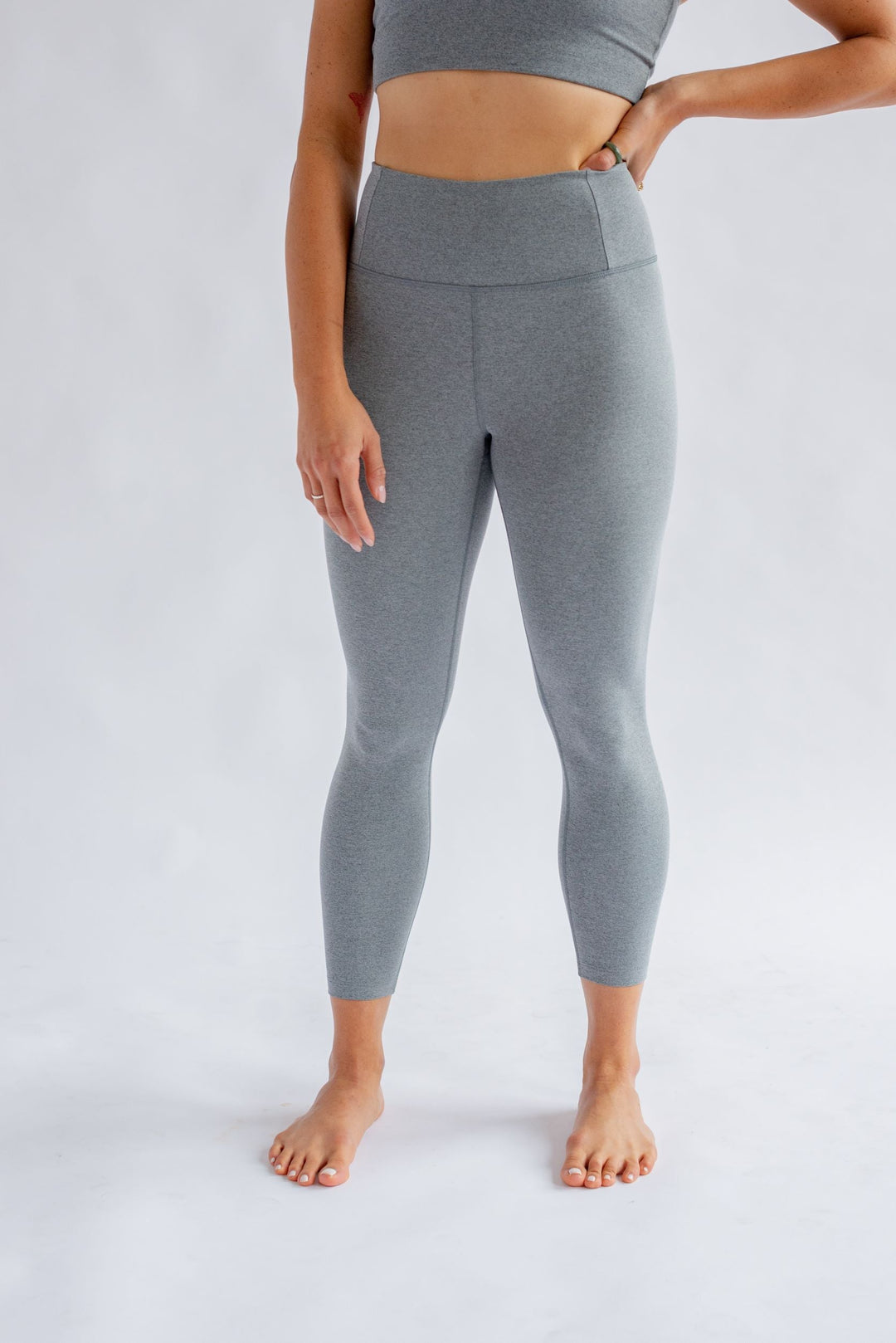 Girlfriend Collective Float High Rise Leggings - Heather Gravel