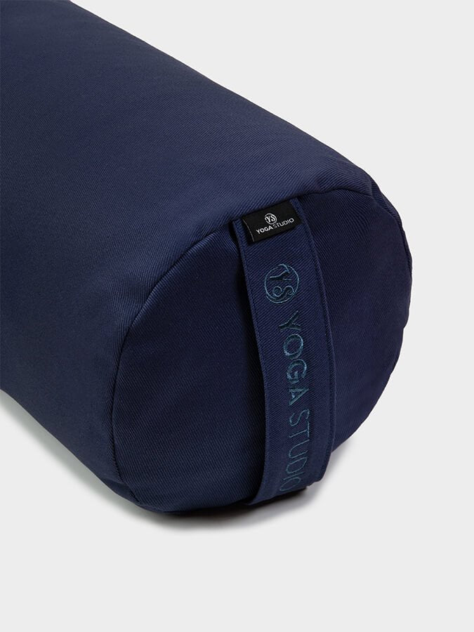Bolster traversin rond Cosses de sarrasin Bleu marine