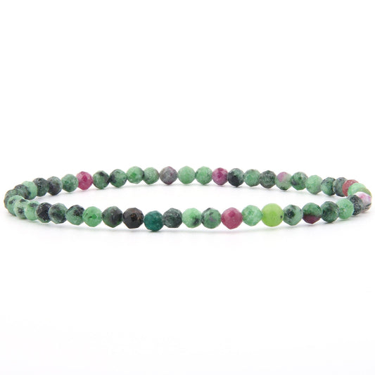 4mm Ruby Zoisite Faceted Bracelet