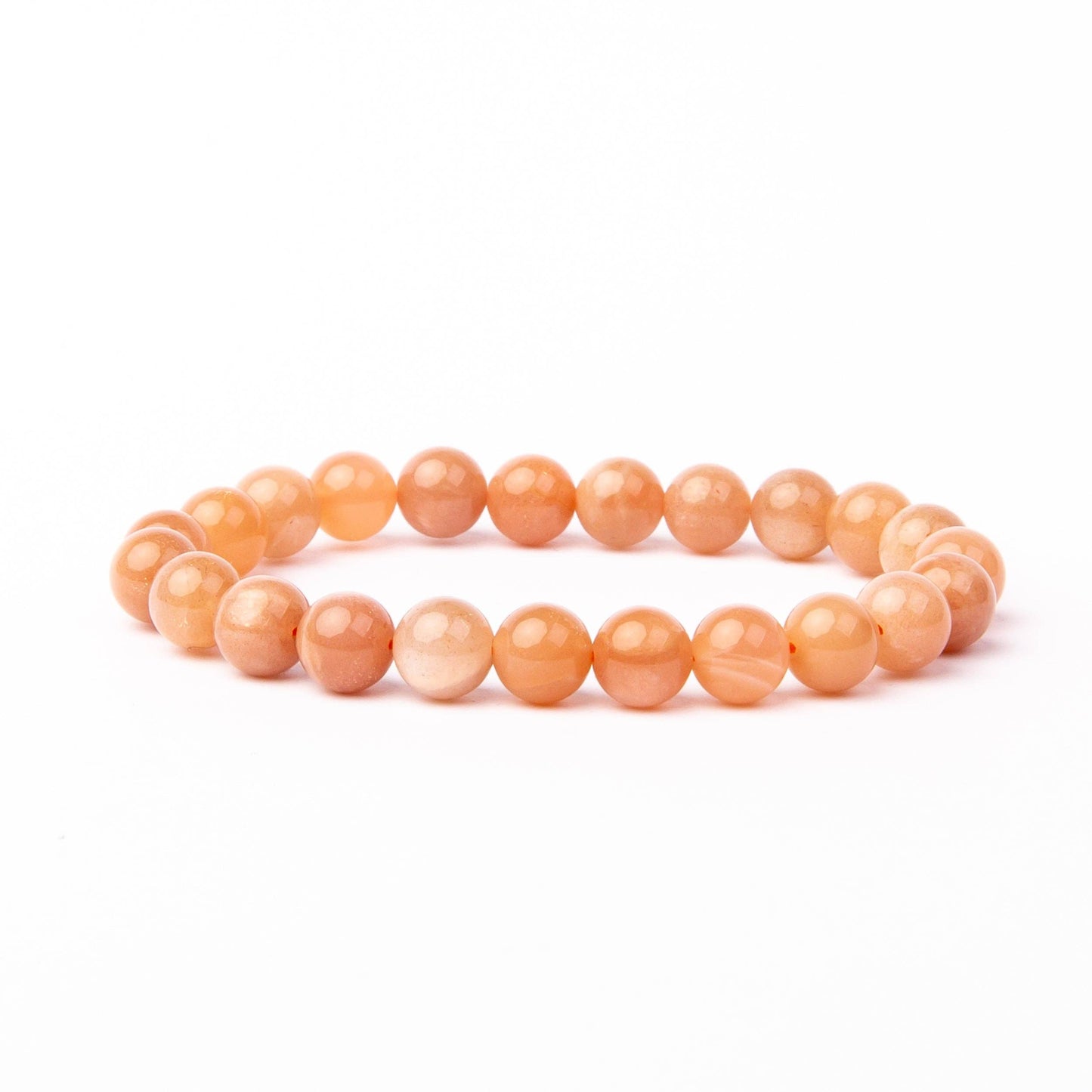 Bracelet en pierres précieuses Sunstone de 6 mm ou 8 mm