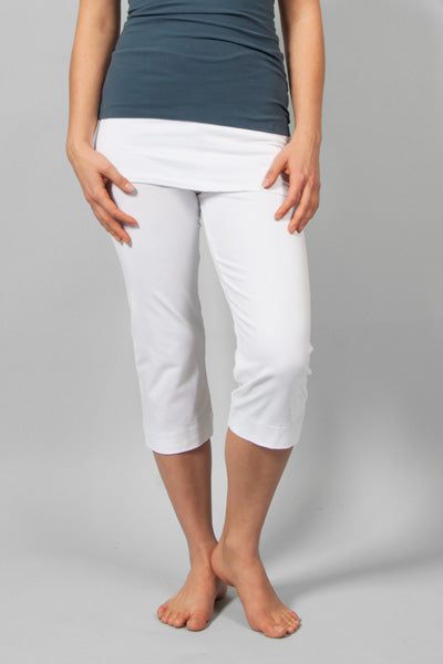 White Inderjit 3/4 pants