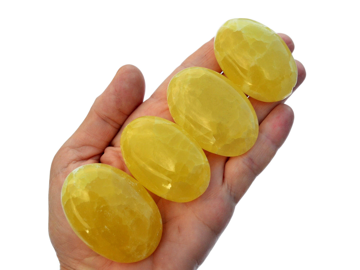 Pierre de palme calcite citron (40 mm - 85 mm)