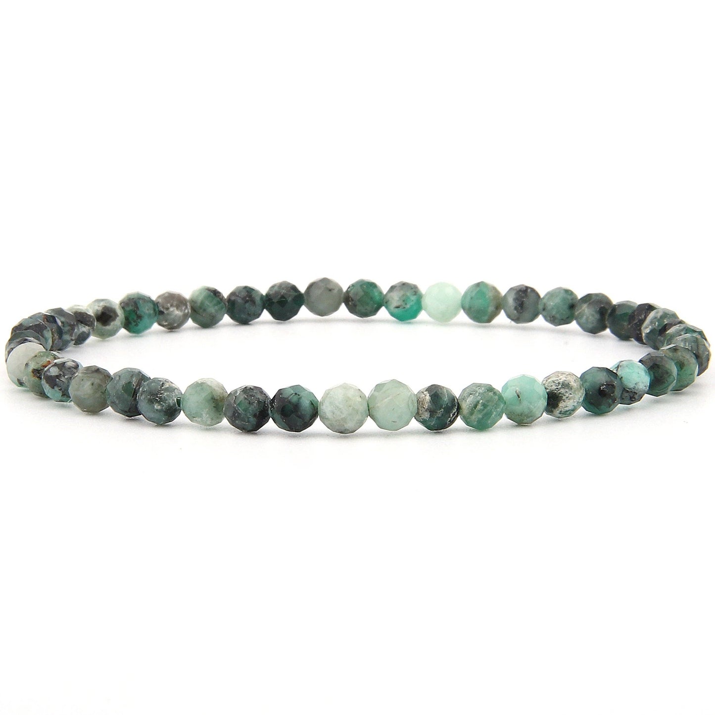 4mm Emerald Faceted Bracelet
