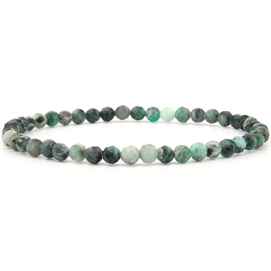 4mm Emerald Faceted Bracelet