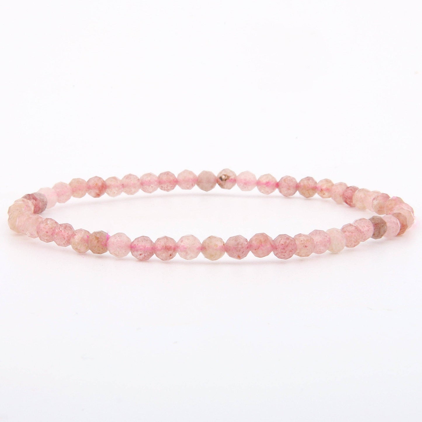 4mm Faceted Strawberry Quartz Bracelet