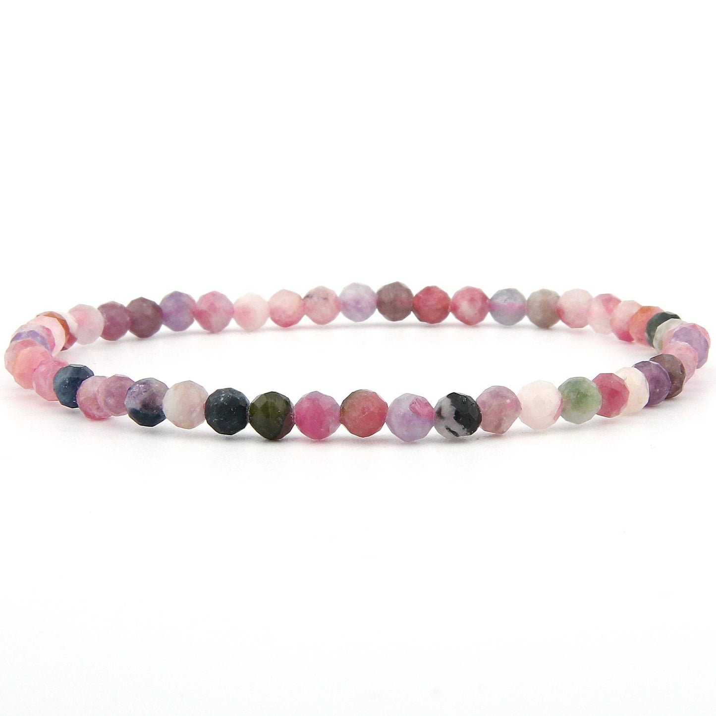 4mm faceted tourmaline bracelet