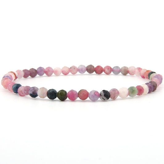 4mm faceted tourmaline bracelet