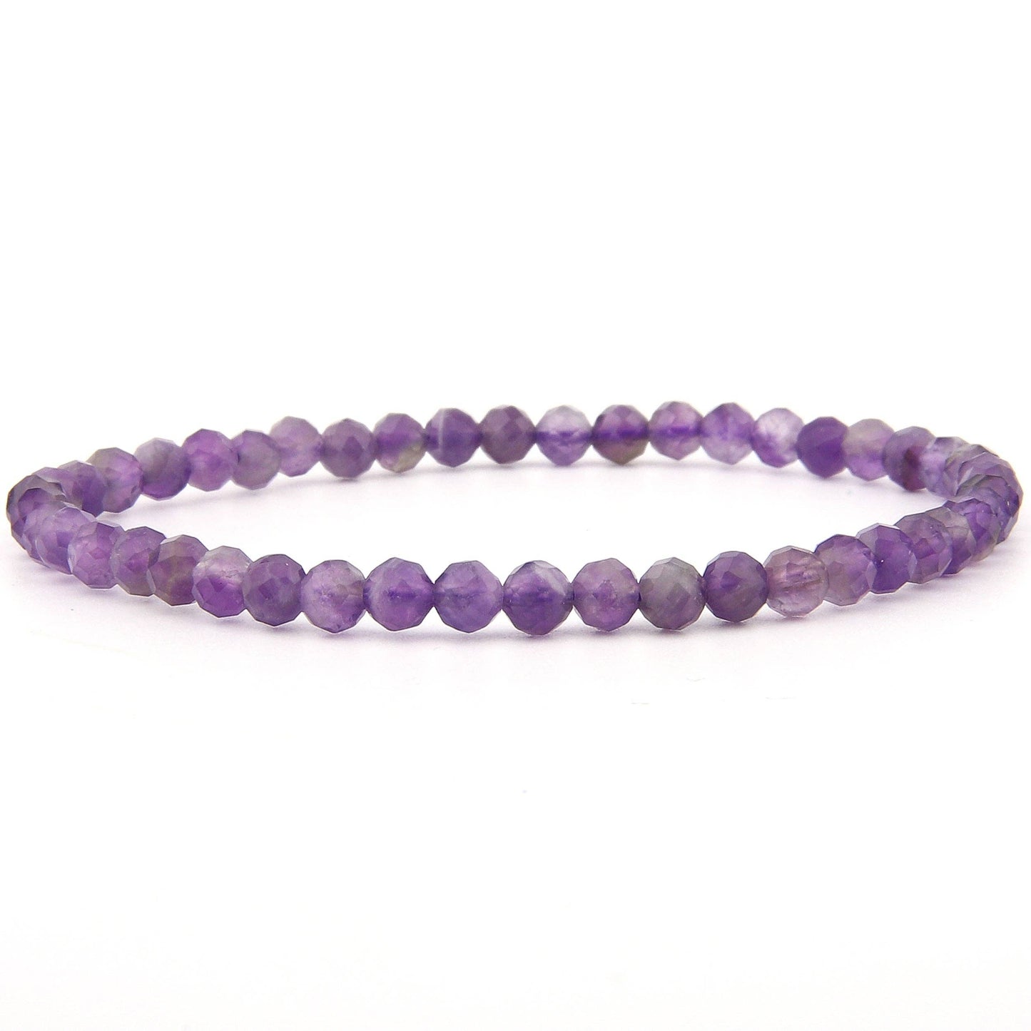 faceted amethyst bracelet 4 mm
