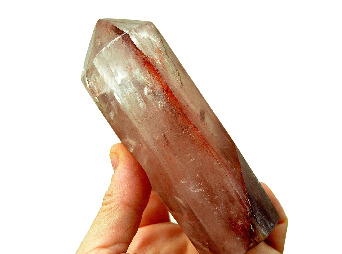 Fire Quartz Obelisk Crystal (110mm)