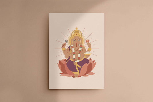 Glanzkarte „Ganesh“ 13 x 18 cm