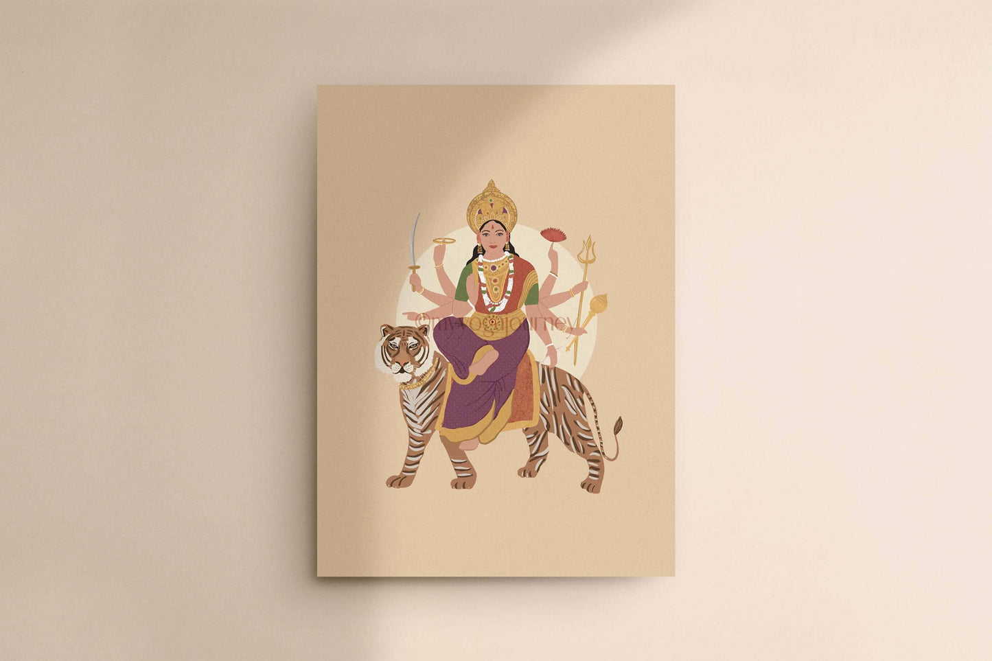 Carte glacée " Durga" 13 x 18 cm