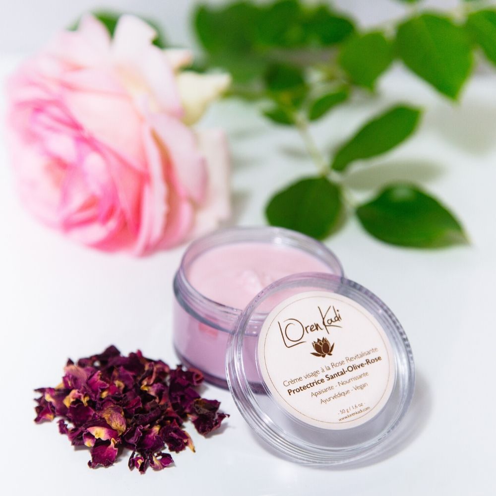 Crème ayurvédique "Protectrice Santal Olive Rose"