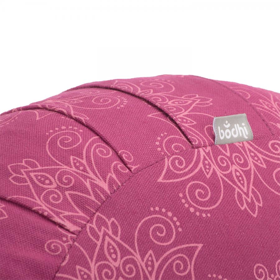 Coussin de méditation ZAFU motif couleur framboise