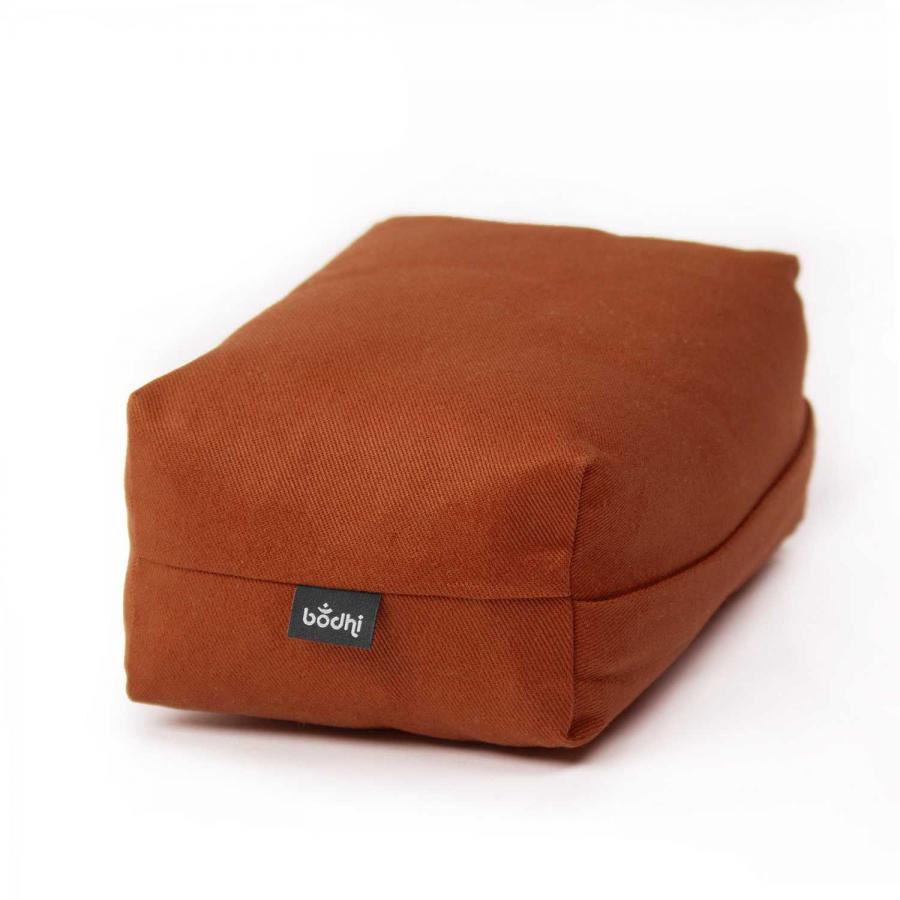 Mini coussin terracotta - pour genoux ou voyage