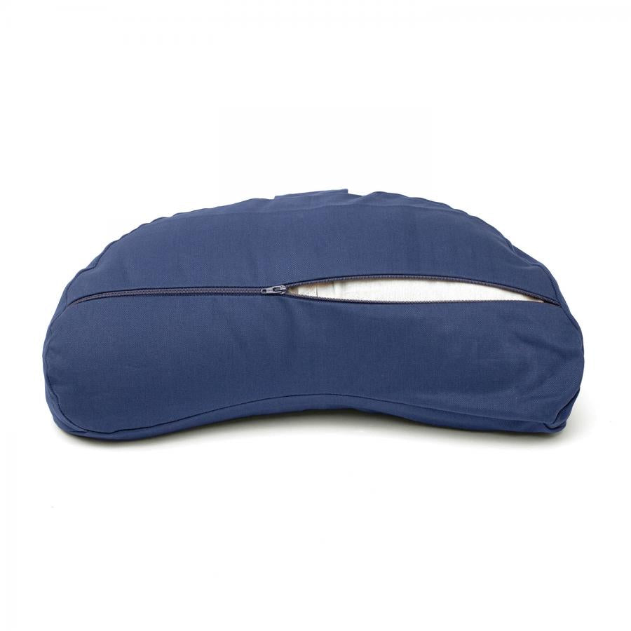 Meditation cushion half moon ECO dark blue