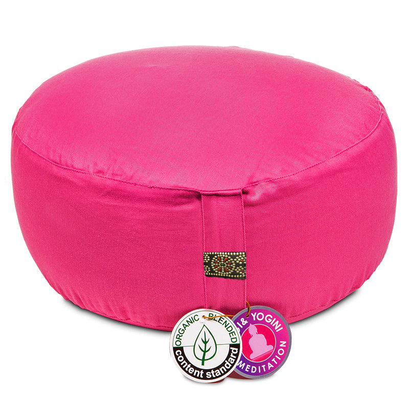 Coussin de méditation rose coton BIO