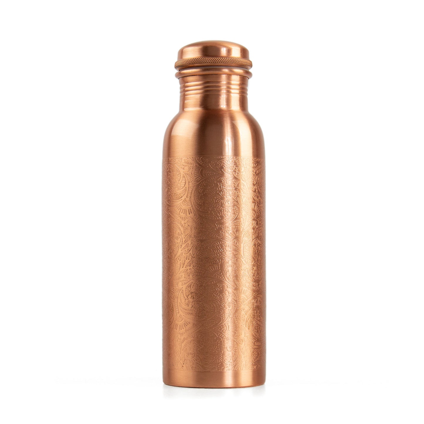 Bouteille en cuivre mat - Gravée Ornements 800ml