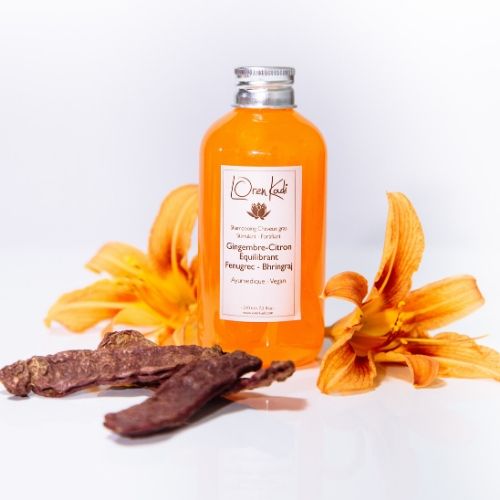 Shampoing ayurvédique "Gingembre-Citron Equilibrant - Fenugrec - Bhringraj"