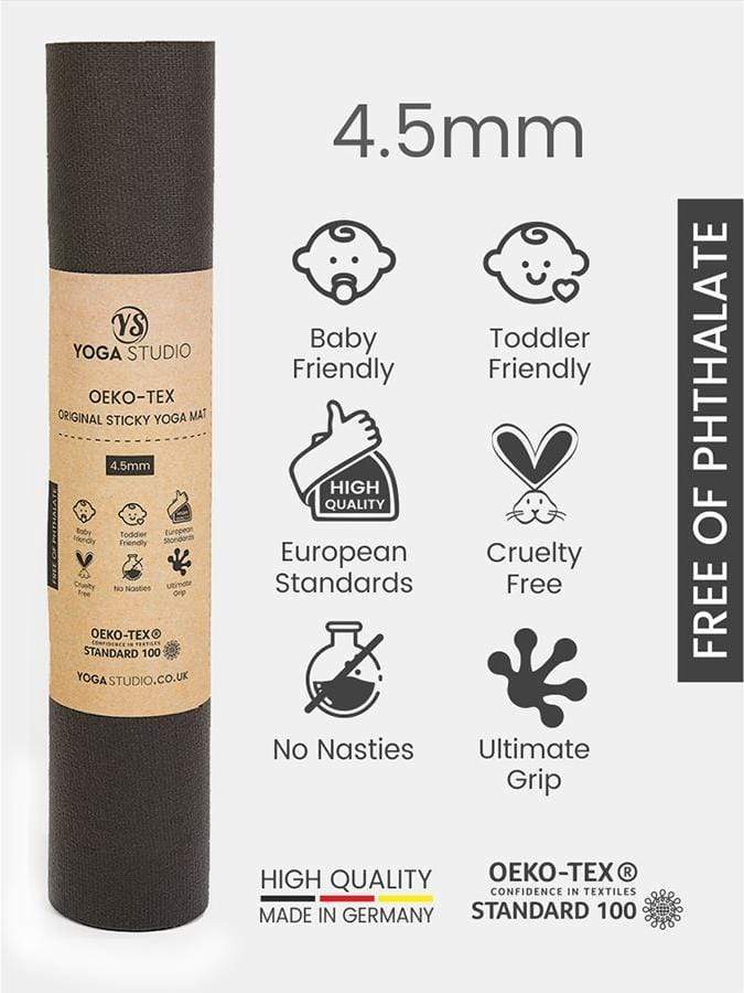 Tapis yoga studio Eco-Tex certifié Taupe
