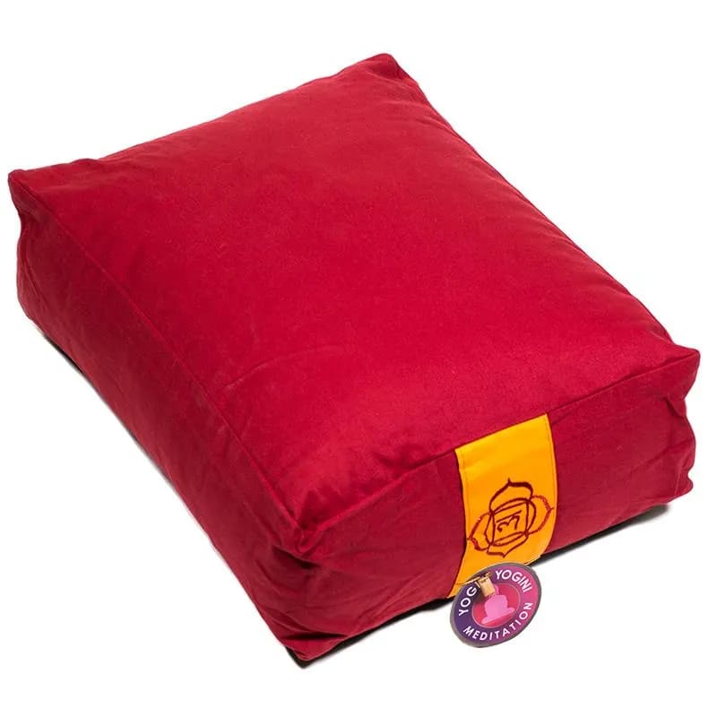 Coussins de méditation rectagulaire rouge