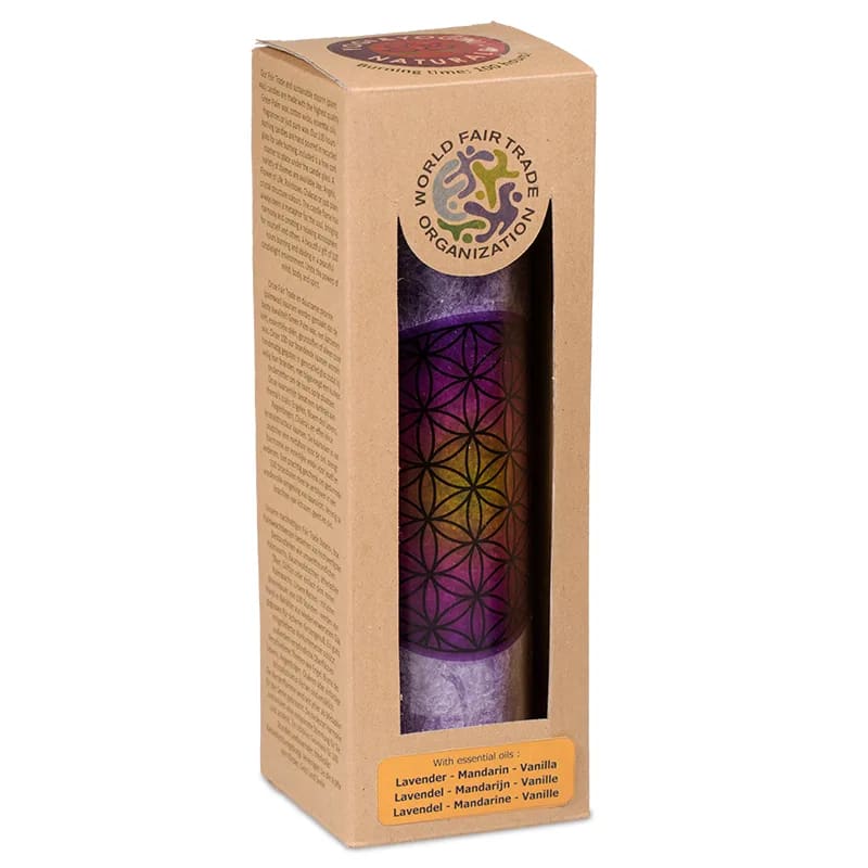 Bougie parfumée Fleur de la Vie stéarine violette