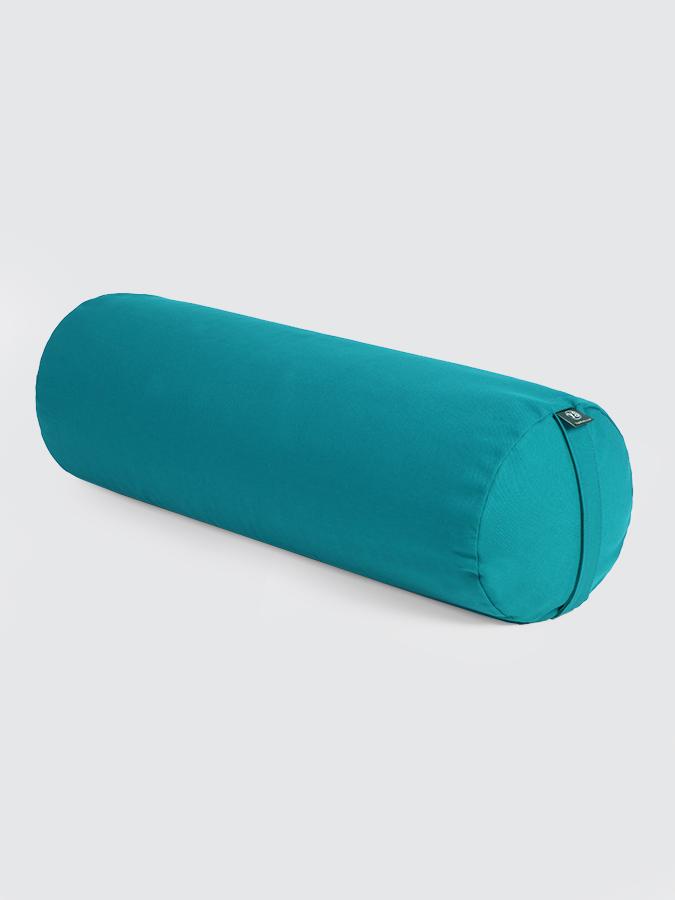 Bolster Traversin Cosse de sarrasin bio - Bleu turquoise
