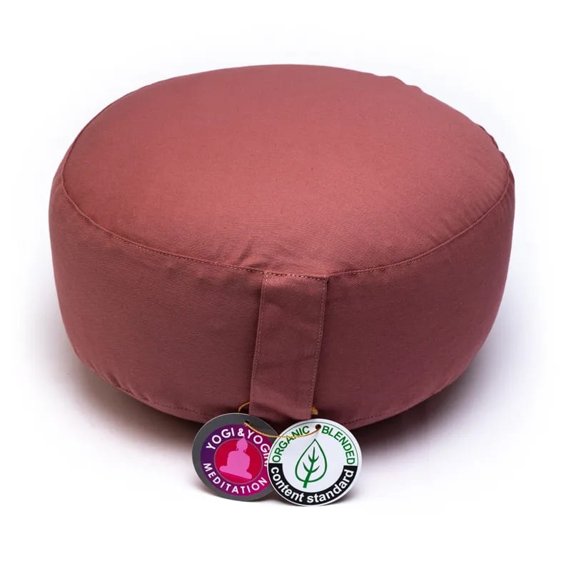 Coussin de méditation en coton bio avec phases de la lune
