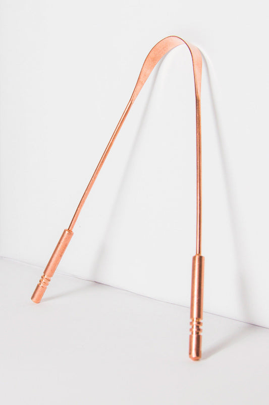 Copper tongue scraper