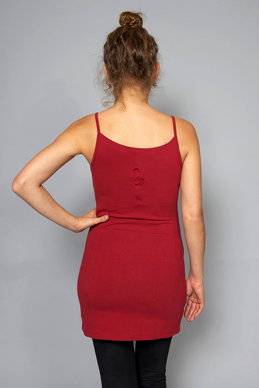 Top long Amrit bordeaux