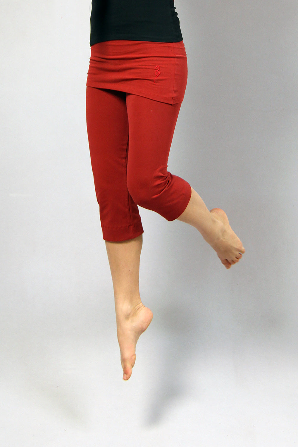 Burgundy Inderjit 3/4 pants