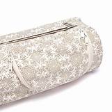 Yogamattentasche Asana mit ecrufarbenem Muster, 70 cm
