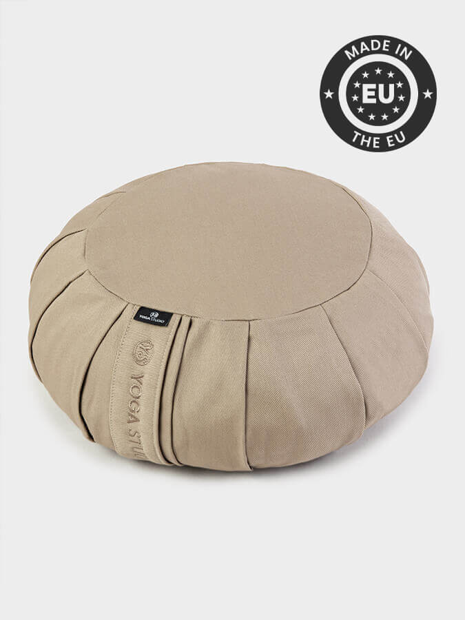 Zafu sable en coton avec cosses de sarrasin bio