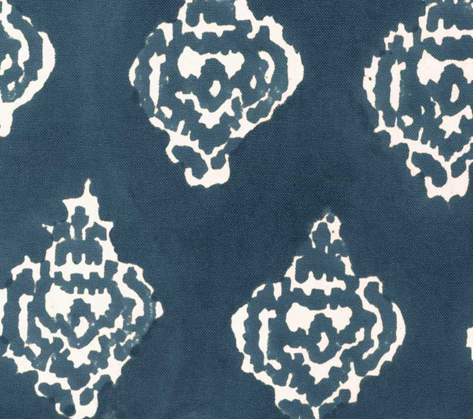 Zafu demi lune Ikat bleu