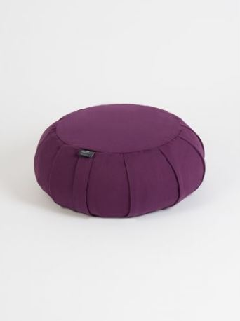 Zafu lilac en cotton avec cosse sarasin bio