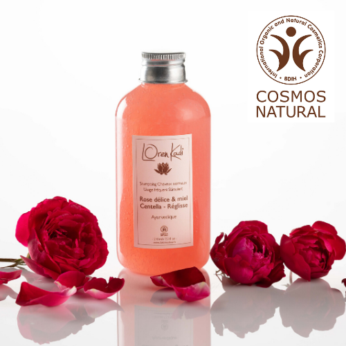 Shampoing ayurvédique "Rose délice & miel Centella Réglisse" - Cheveux normaux